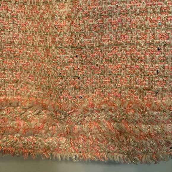 Pastel Pink Tweed Boucle Sequin Sparkle Chanel Style Dress - Picture 6 of 8